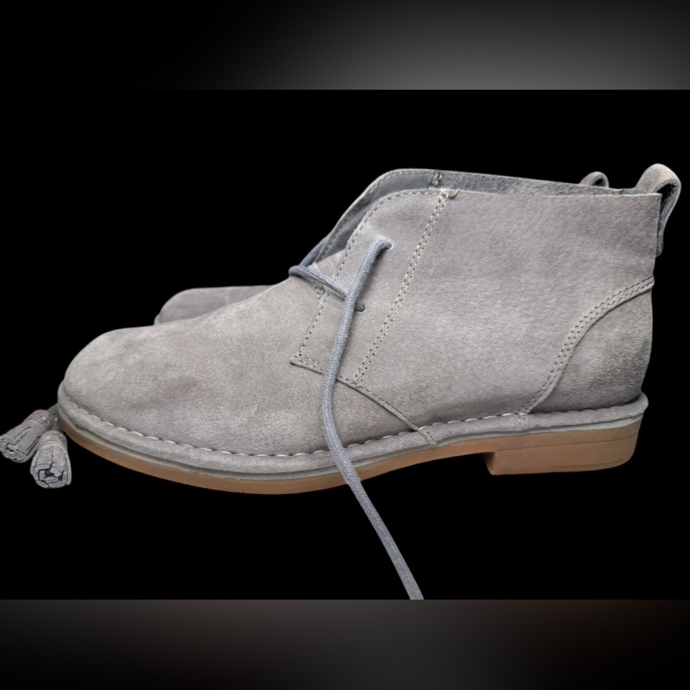 Hush‎ Puppies Women’s Medium Moyen Gray Leather Suede Booties Size 8.5
